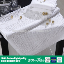 100% coton plaine jacquard hôtel tapis de sol / tapis de bain